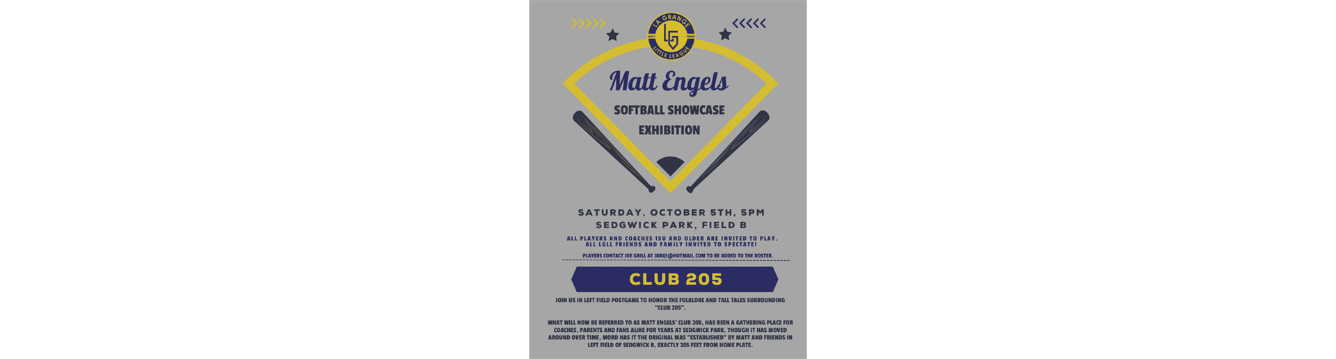 Softball Showcase Honoring Matt Engels